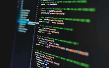 Code auf einem Bildschirm